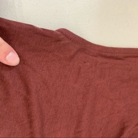 ALLSAINTS SABIE RUST MARL DRAPE RUCHED DRESS 6 - Picture 5 of 7